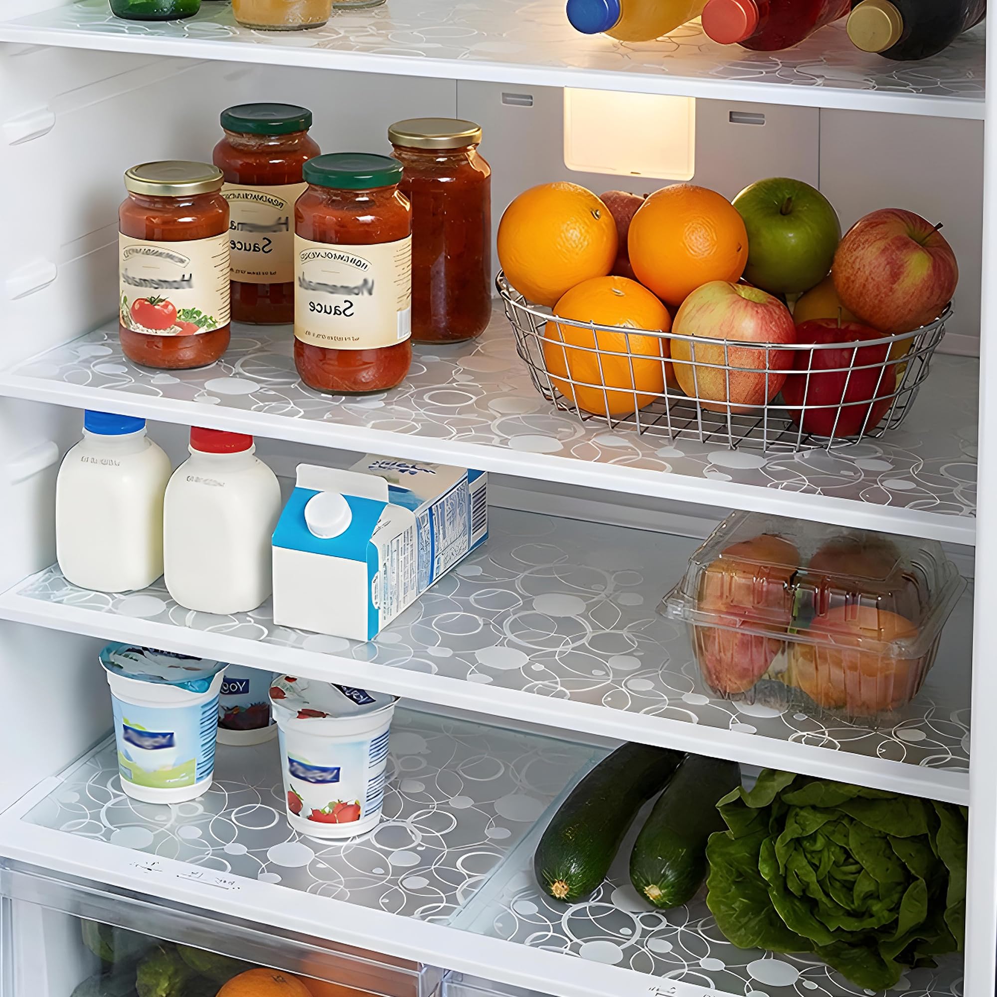 Kuber Industries Fridge Mats - 6 Pack White -7 Kuber Industries Fridge Mats - 6 Pack White -7