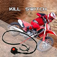 Vista 2 de Manillar Motor Kill Switch Universal Motocicleta ATV UTV, Botón Rojo