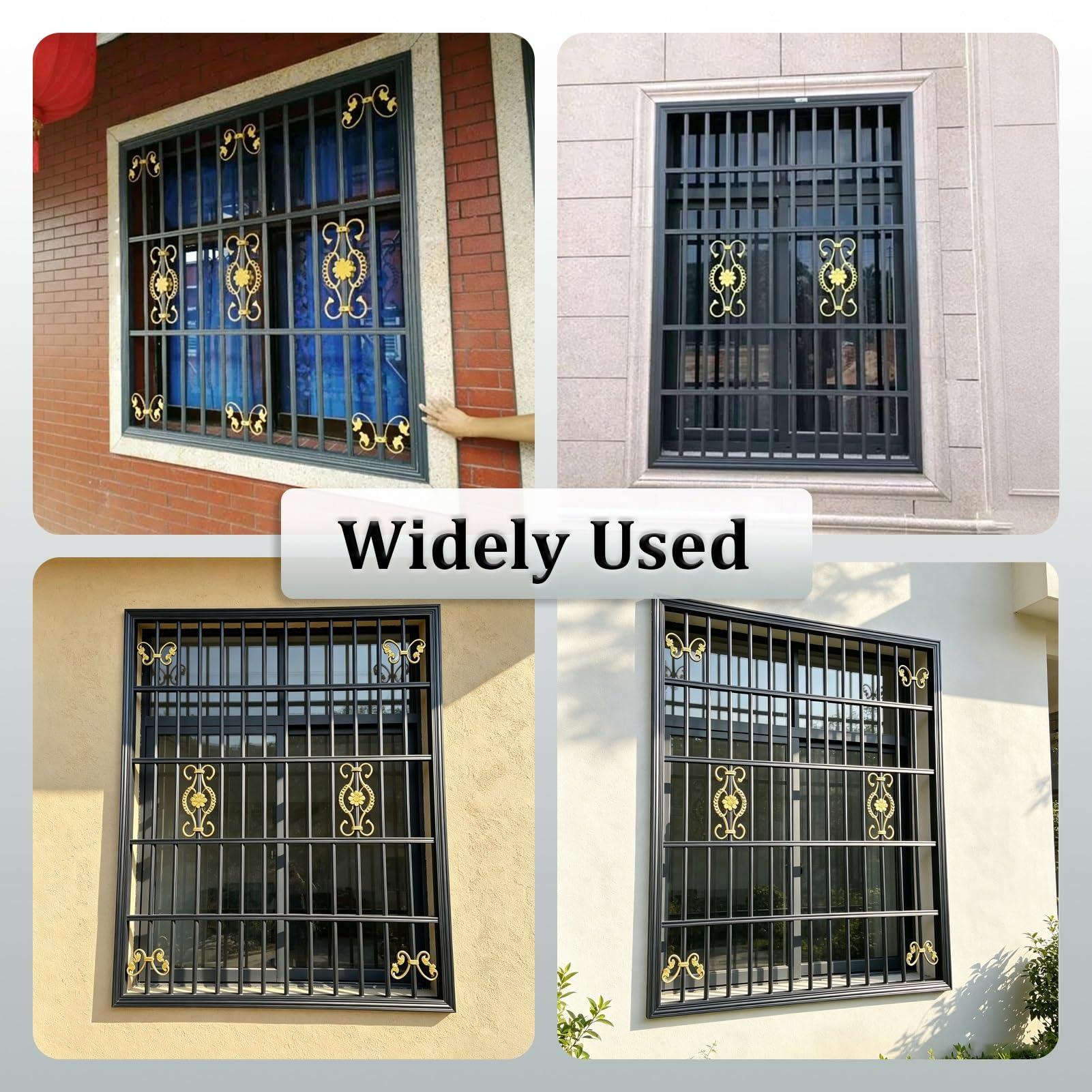 Reja Ventana Barra Seguridad Ventanas Diseño Floral