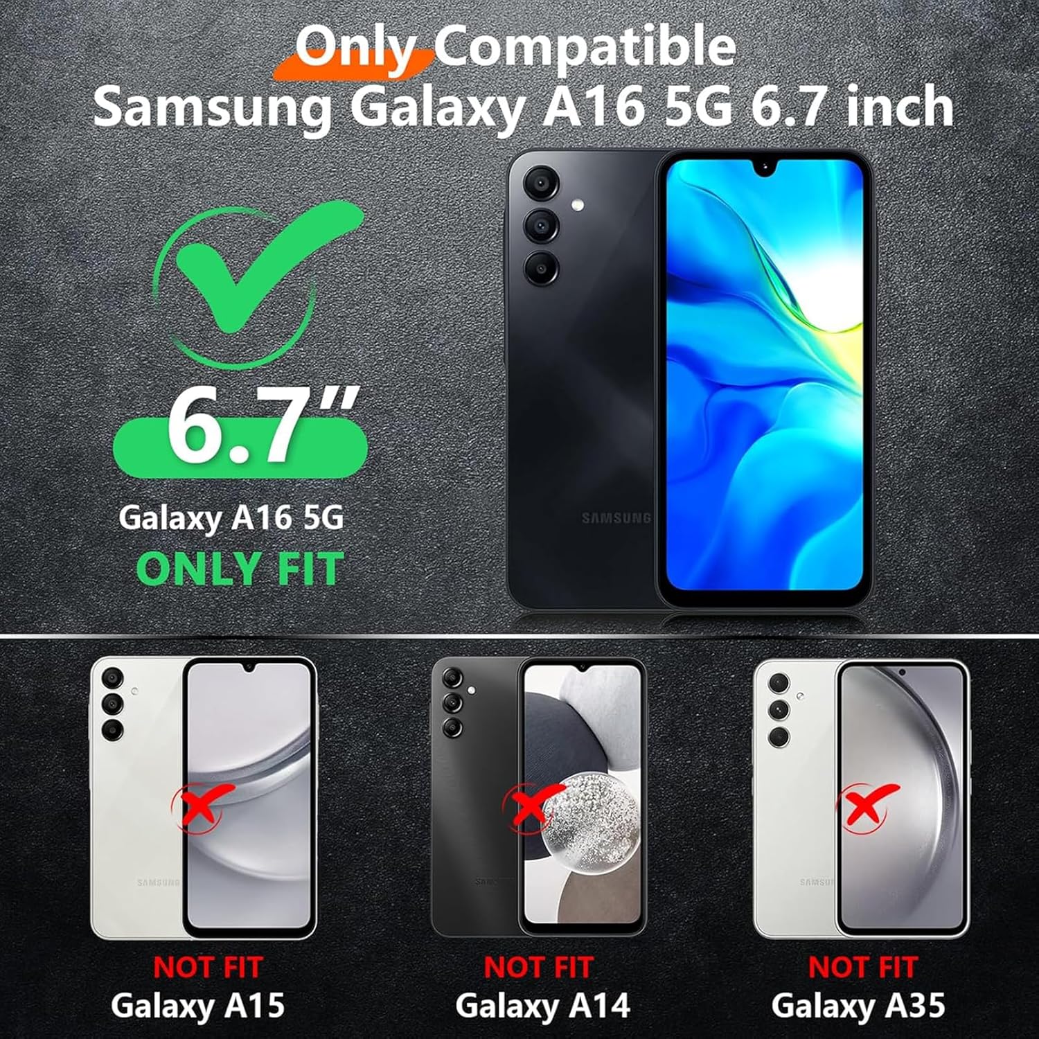 Battery Case for Galaxy A16/A17, 10000mAh High Capacity Portable Charger Case, Rechargeable Smart Battery Pack Compatible with Galaxy A16 A17 6.7 inch Charging, Support Wireless & Carplay - Black