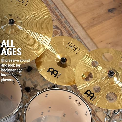 Miniatura 5 de Meinl Cymbals HCS141620+10 HCS Pack juego de platillos con hi hat de 14", crash de 16", ride de 20", más un splash de 10" gratis (VIDEO)