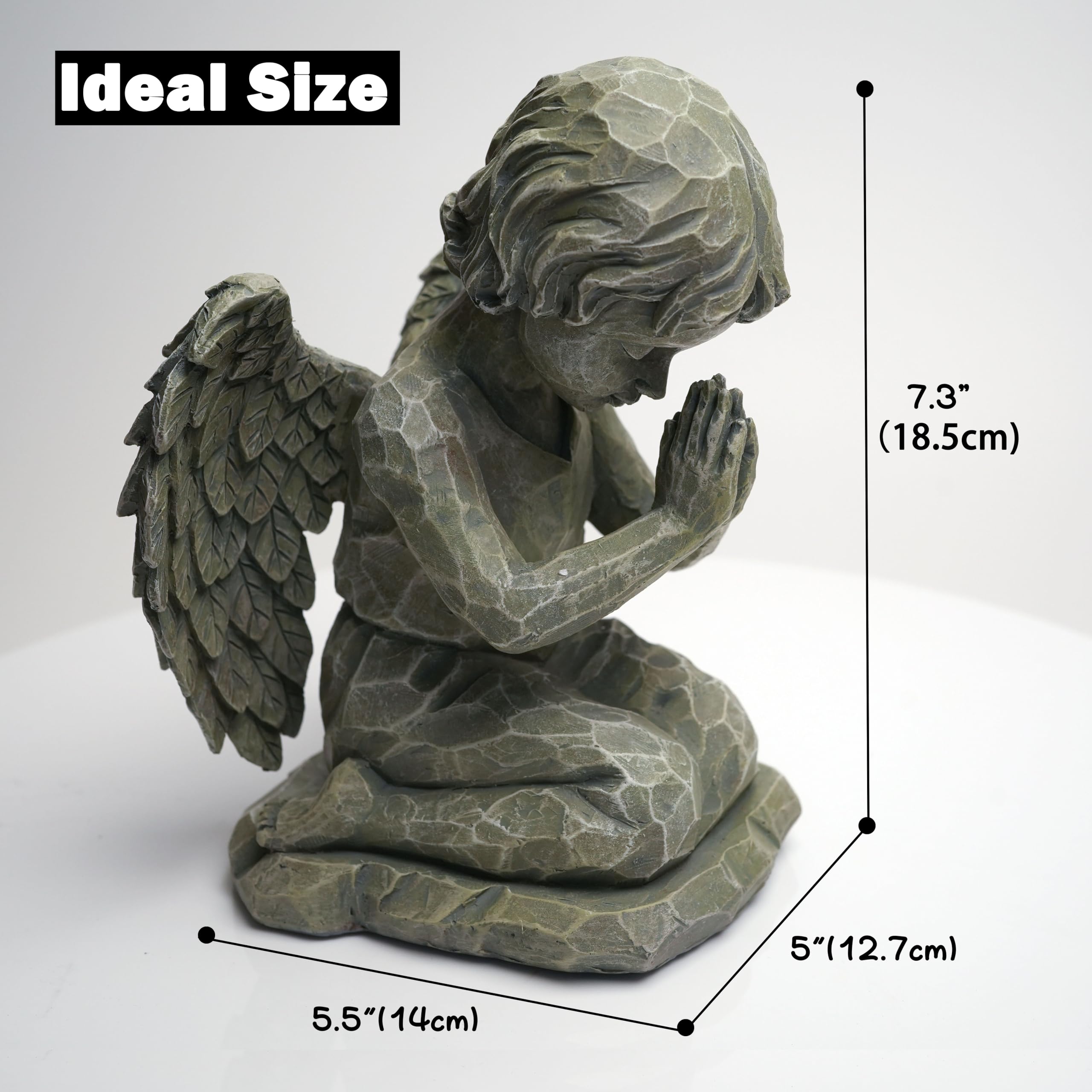 【超希少美品】✞祈る天使像ペア　家庭祭壇用　宗教彫刻 超希少美品】✞祈る天使像ペア家庭祭壇用宗教彫刻