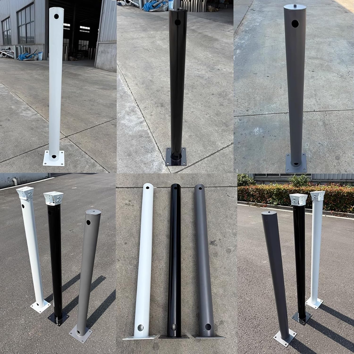 Adjustable 1.6-6.6ft Security Camera Stand - Durable Gray/Black/White Surveillance Post for Home Entrances & Exits, Enhanced Safety Holder for Cameras