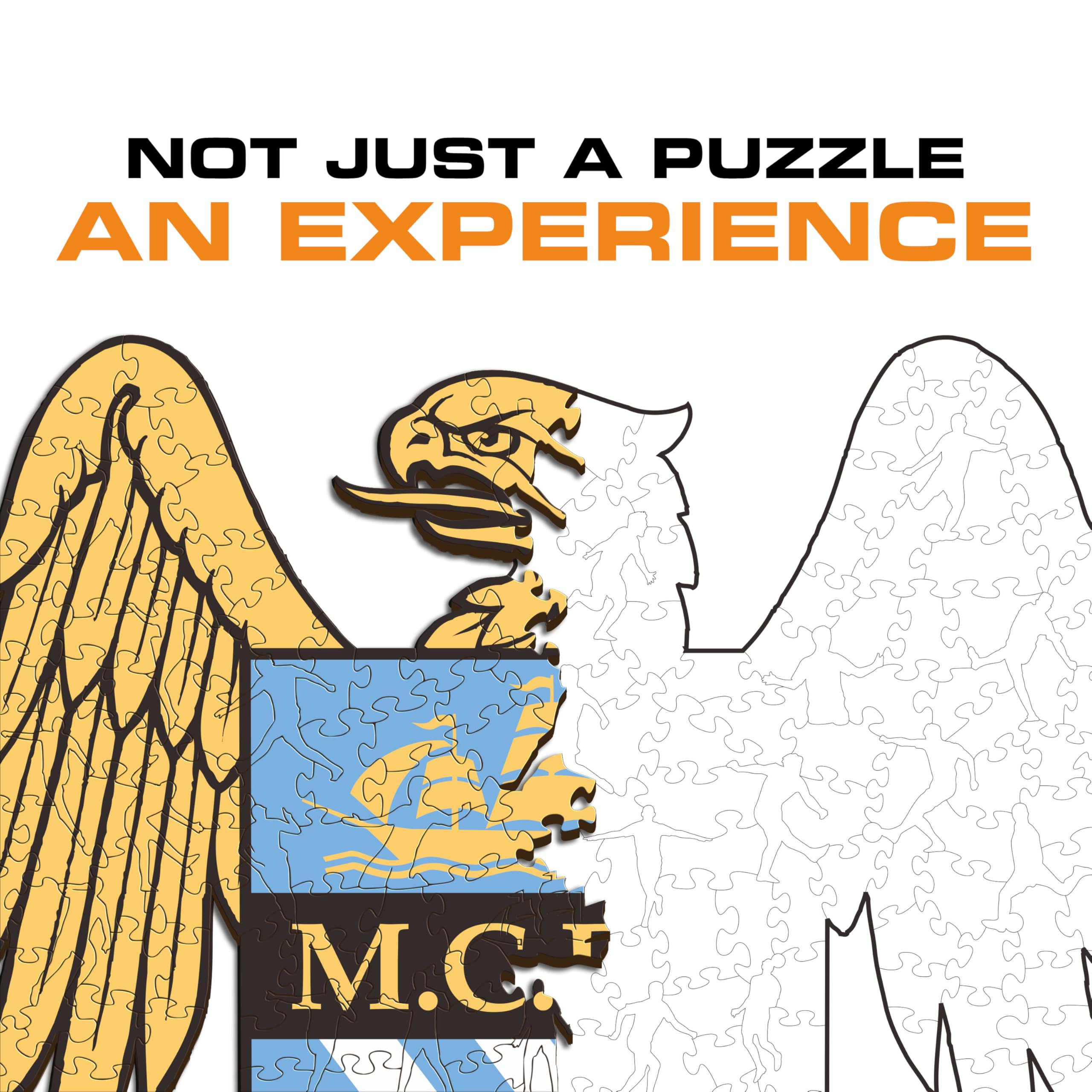 Iconic Puzzles Drewniane puzzle, unisex-dorośli, wielokolorowe, małe