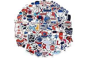 120 Pcs Ice Hockey Stickers,Funny Hockey Theme Stickers for Teens