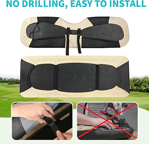 Miniatura 6 de 10L0L Funda universal para asiento trasero de carrito de golf, material duradero y transpirable, se ajusta como un guante para Yamaha EZGO y Club