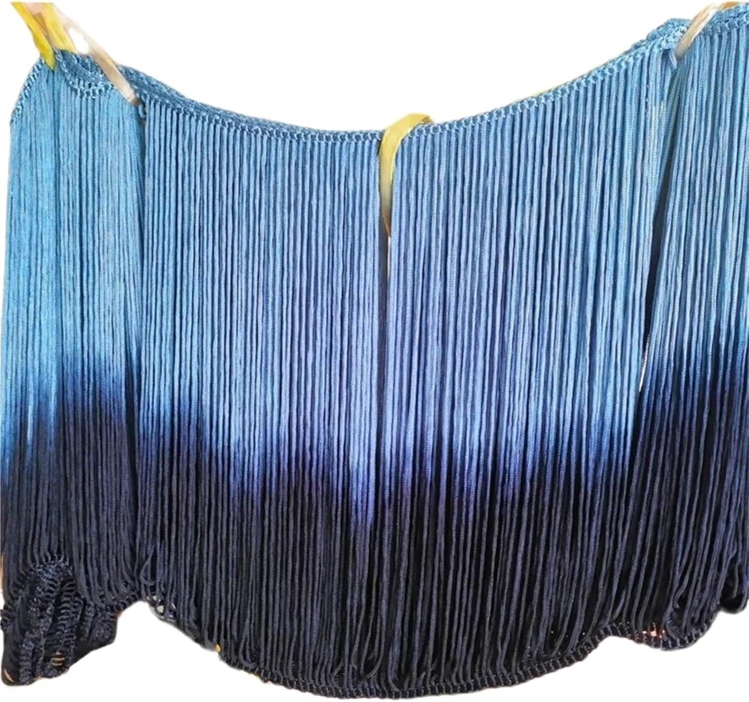 Frange en rayonne dégradée de 1m pour garniture de robe de danse latine