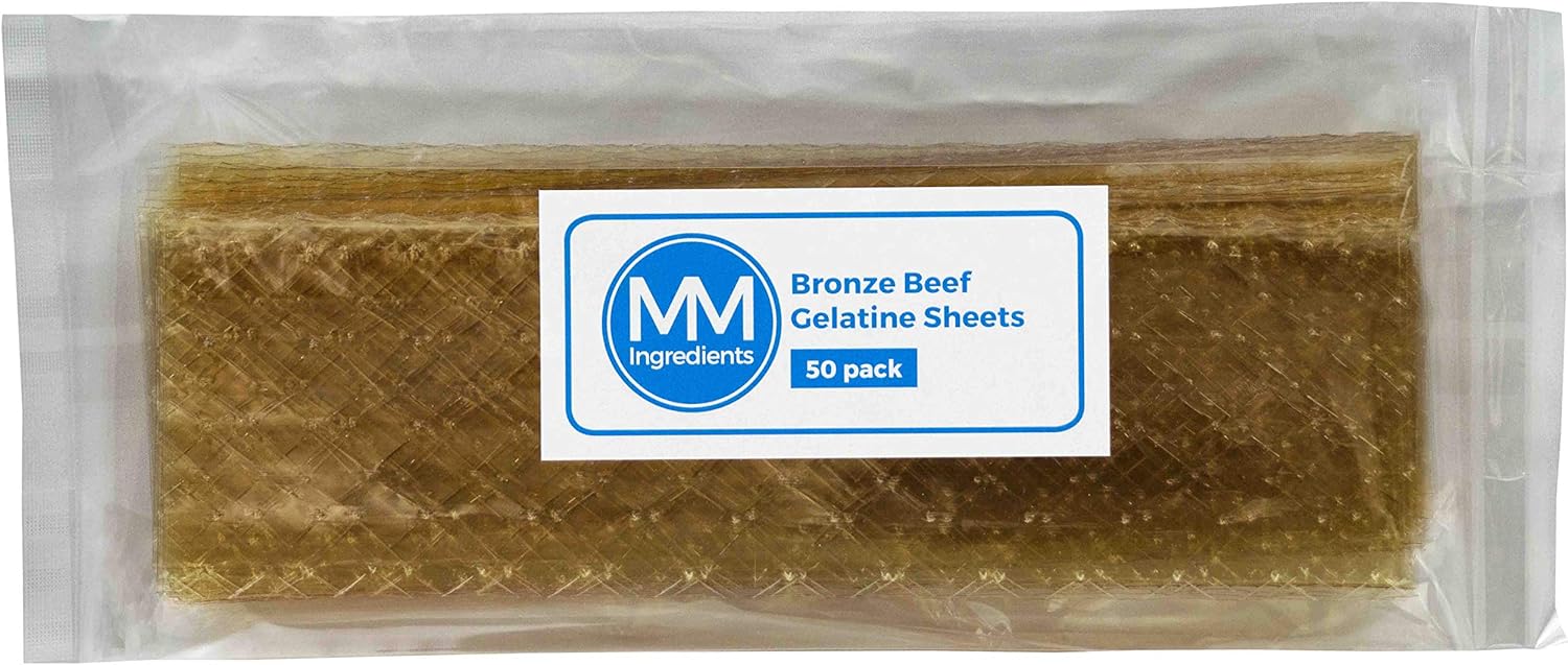 Leaf Gelatine Beef Bronze 50 Sheets Amazon.co.uk Grocery