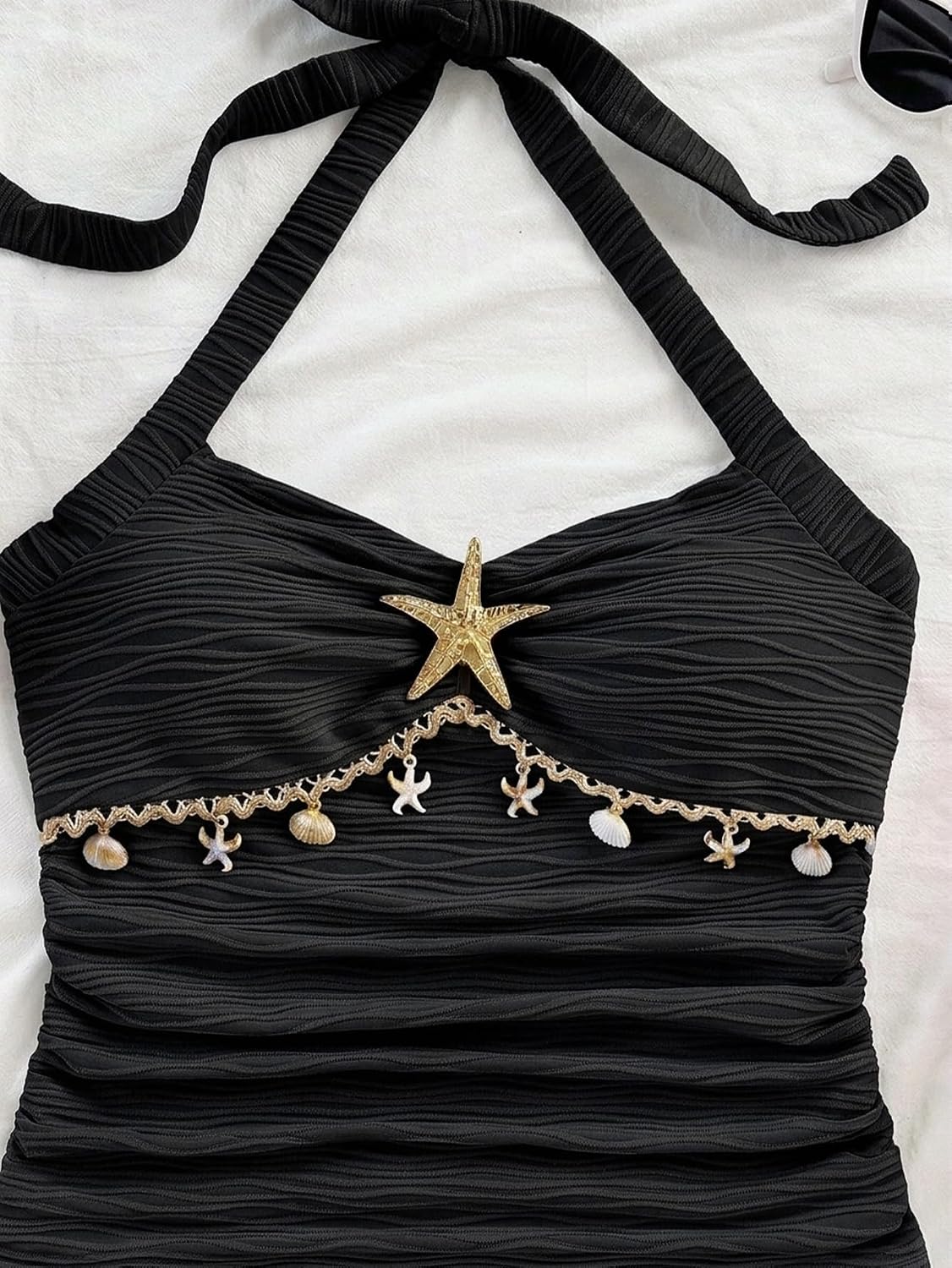 SOLY HUX V Neck Halter Top, Open Back Cami - Image 5