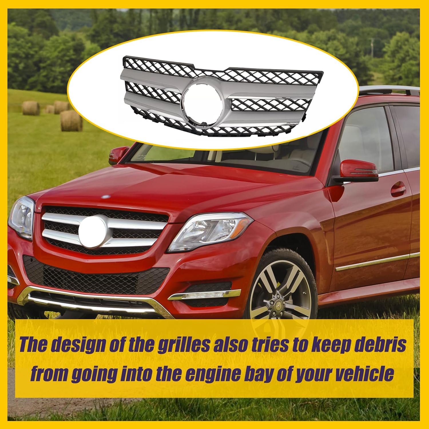 Chrome Front Bumper Grille For Mercedes Benz X204 GLK250 GLK350 Front Hood Grill 2013 2014 2015 2048802983