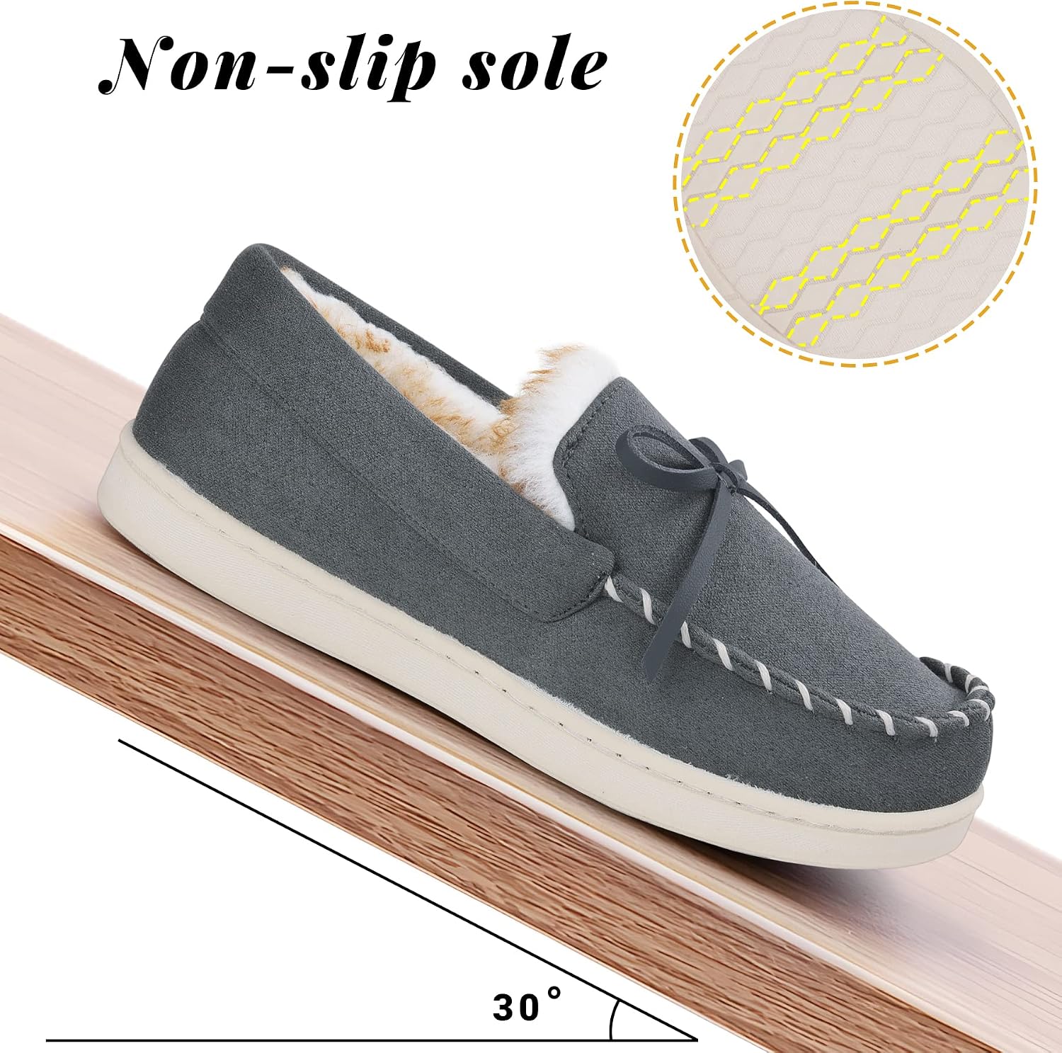 VONMAY Toddler Fleece Slippers, Soft Warm Indoor Outdoor Shoes Hook Loop