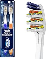 Oral-B Pulsar Pro-Health Expert Clean Battery Toothbrush 2-Pack Medium Bristles - 90% Plaque Removal, Travel Ready