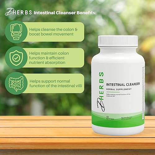 Miniatura 4 de DHerbs Suplemento de digestión limpiador intestinal, 100 cápsulas vegetarianas, cápsulas de limpieza del sistema digestivo hechas con hierbas puras,