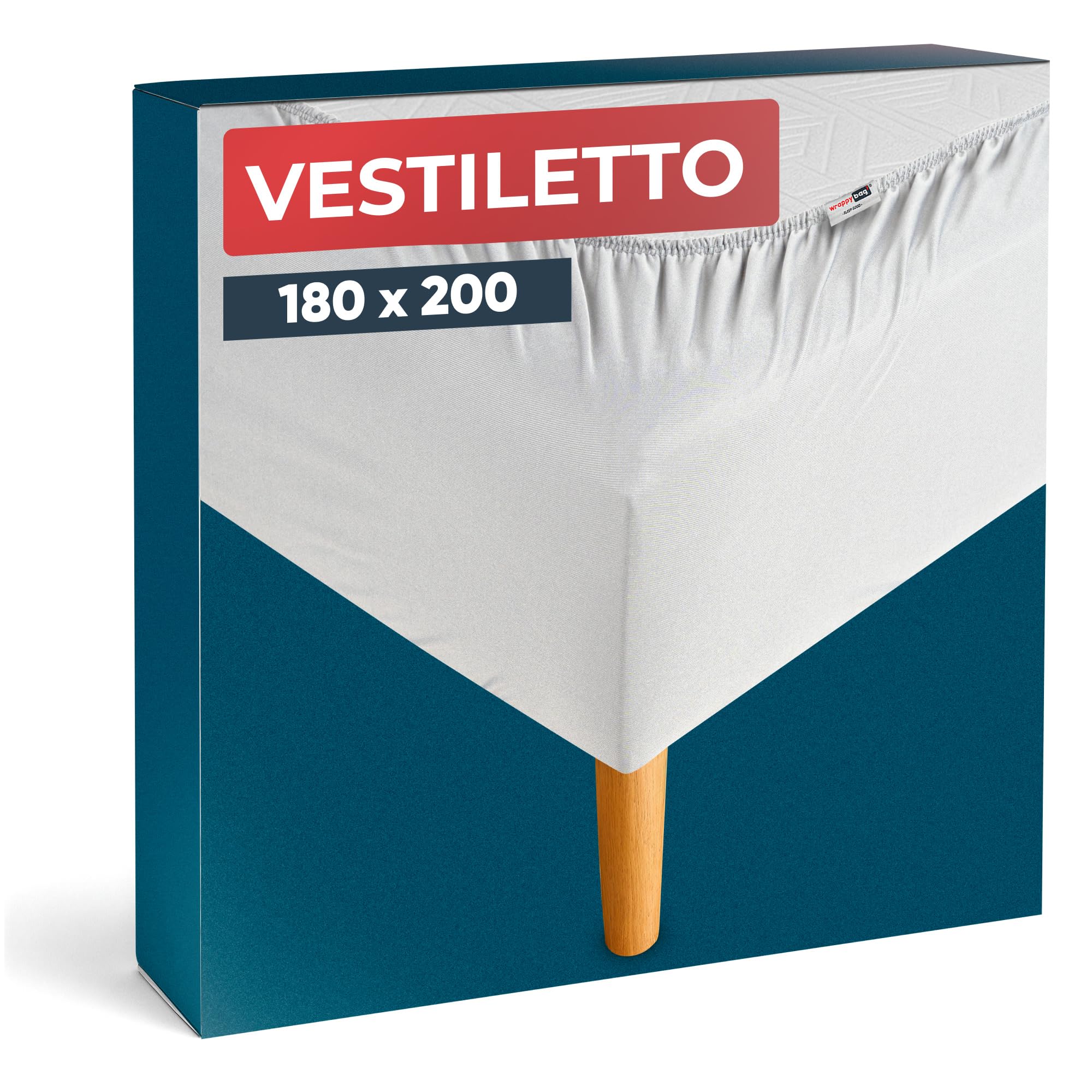Wrappybag Vestiletto King size 180 x 200 cm - Rinnova e Modernizza il tuo Vecchio Giroletto – Copertura Giroletto Bianco– 6 Misure Disponibili