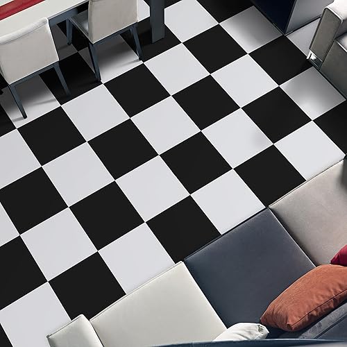 Miniatura 10 de Azulejos de suelo impermeables para despegar y pegar, suelo de vinilo verde, fácil de pegar, despegar y pegar, apto para baño, cocina (10 unidades,