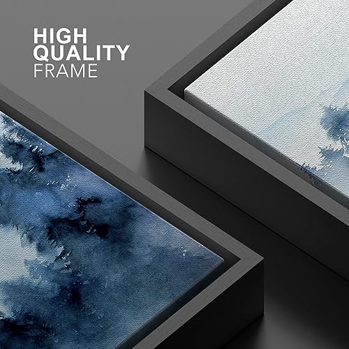 Miniatura 10 de SIGNWIN Lienzo enmarcado para pared, decoración del cuarto del bebé, bosque brumoso de invierno, pastel, montaña, naturaleza, arte moderno, paisaje