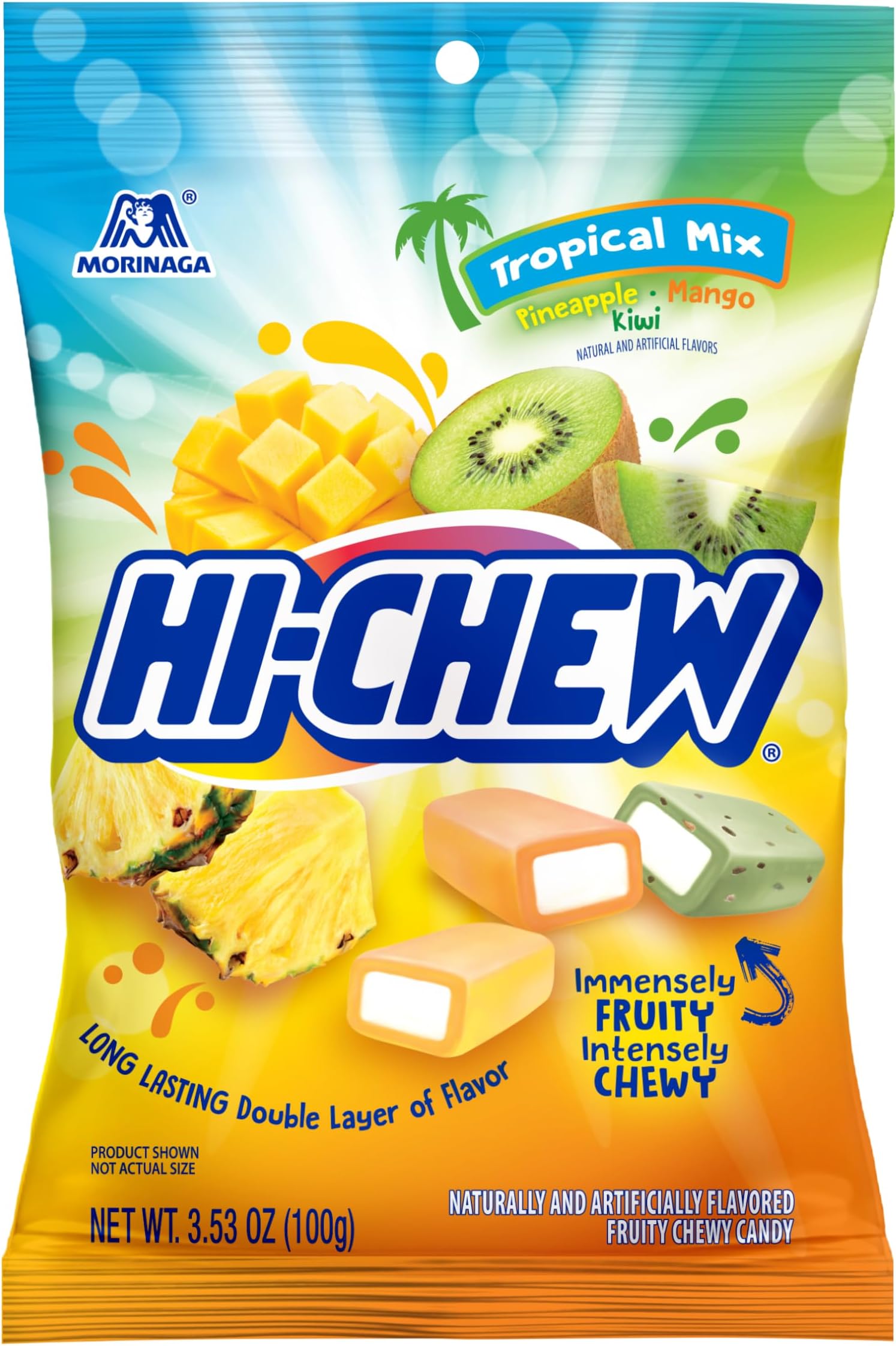 Sensationally Chewy Japanese Fruit Candy, Tropical Mix, 3.53 Ounce,Pack of 6
