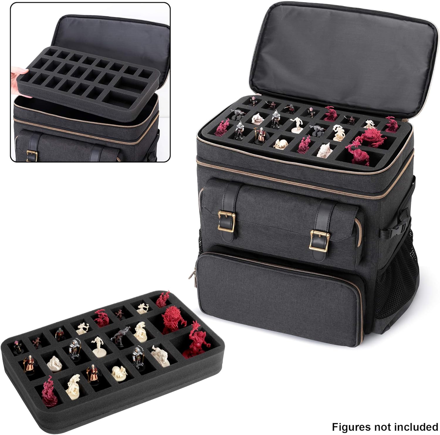 ENHANCE Tabletop DnD Bag With Minis Stoage, Mat Holde, Fits