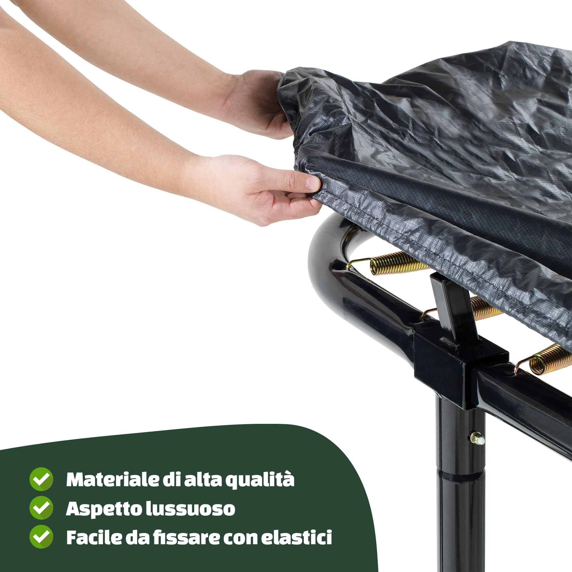 Exit Copertura Premium per Trampolino Toys - Protegge da Meteo e Sporcizia - Materiale di Alta qualità - Telo di Copertura per Trampolini Rettangolari - Impermeabile - 275x458cm