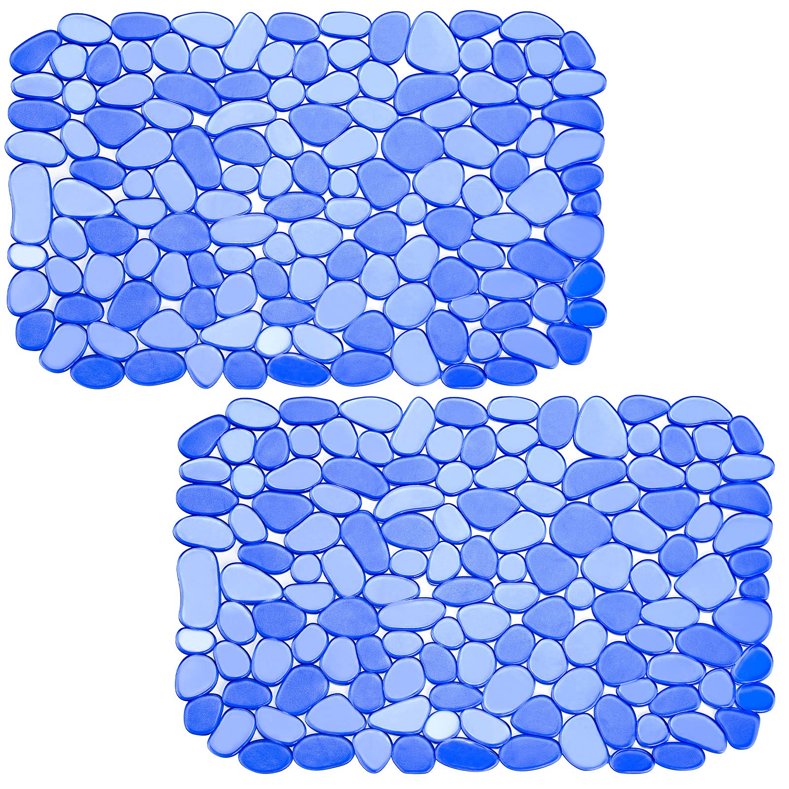 Tapis d'évier de cuisine anti-rayure Coopay lot de 2 protections PVC bleu