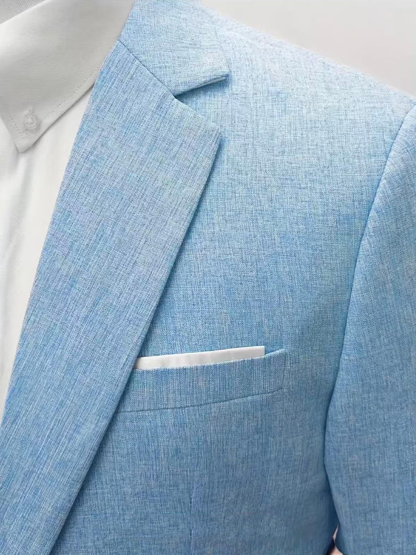Giacca Sportiva da Uomo in Lino, Giacca Leggera in Blend Blend in Lino, Giacca da Giacca da Business con Corte Sottile e Tasche per Il Lavoro, Abbigliamento Quotidiano per Matrimoni
