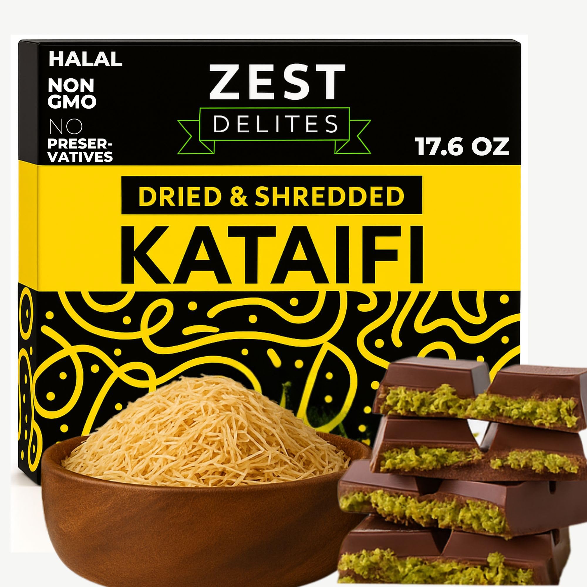 Amazon.com: Kataifi Shredded Fillo Dough by Zest Delites, Dried