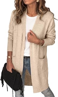 ANRABESS Women's Lightweight Open Front Cardigan Sweater, Breathable Knit
