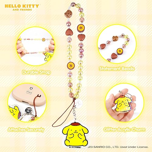 Miniatura 70 de iFace - Pulsera de cuentas de Hello Kitty y sus amigos - Correa universal para teléfono con dije, bonita cadena para muñeca, cordón estético