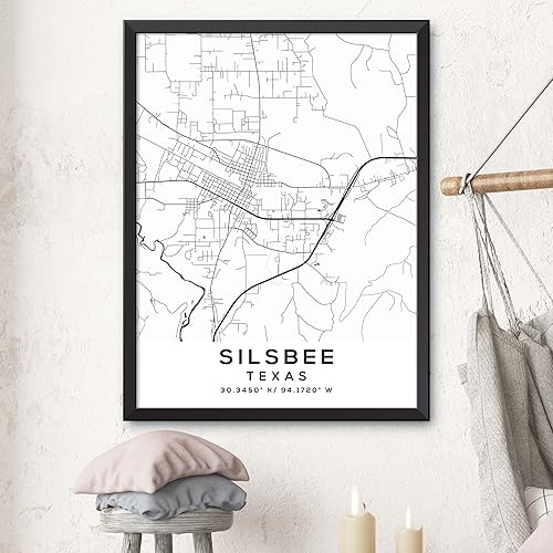 Miniatura 3 de Mapa de Silsbee, Texas, Light 2 (12x16)