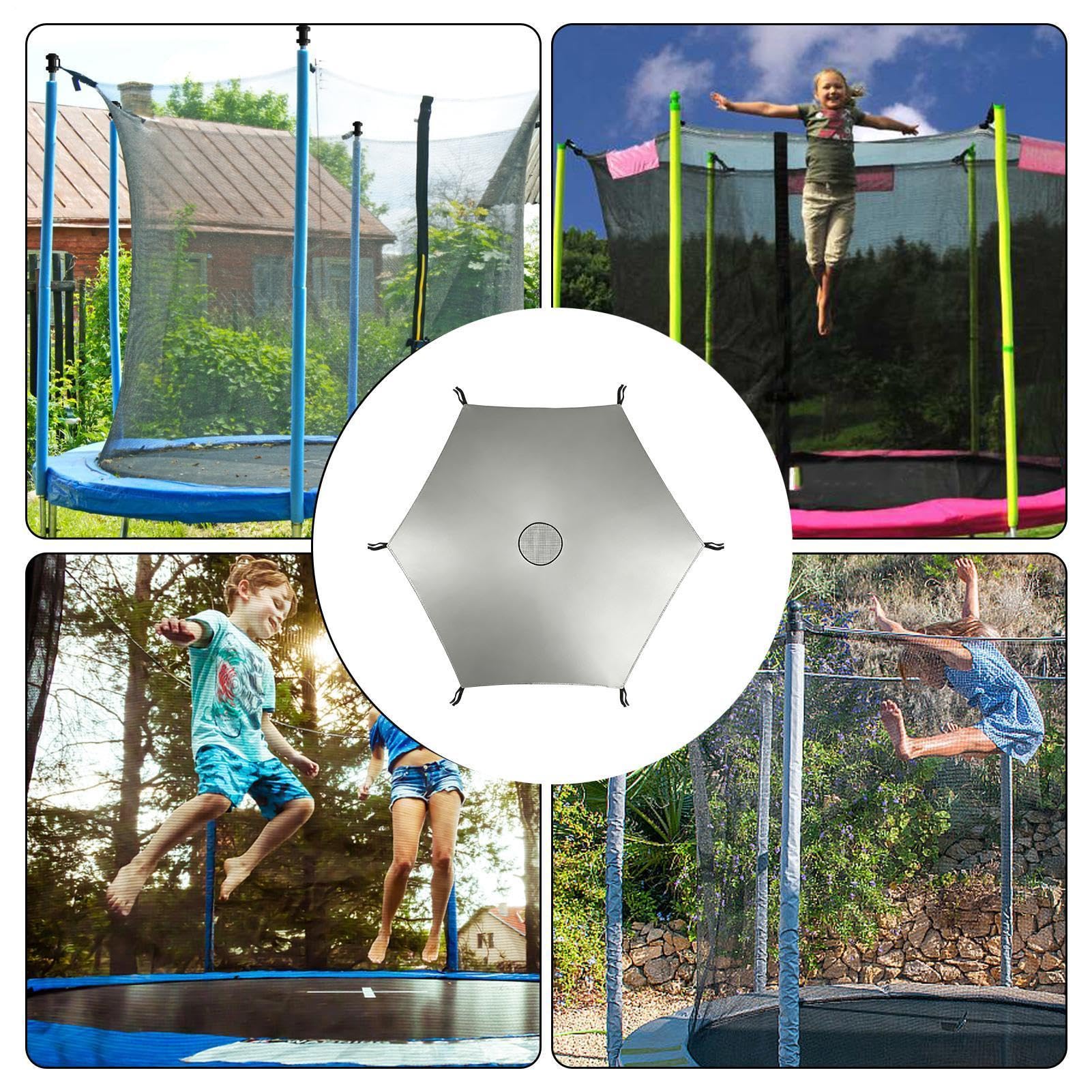 Osłona Przeciwsłoneczna Na Trampolinę Wytrzymała Ochronna Tkanina | Namiot Osłonowy Do Trampoliny Na Zewnątrz, Dla Dzieci, Podwórko, Plac Zabaw, Ogród, Patio,