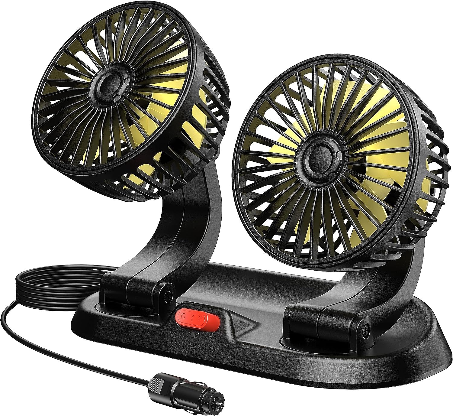 LOVMOTO Universal Powerful Cooling Fan 12V Car Fan,Car Interior, Dashboard Fans that Blow Cold Air,360 Degree Rotatable Dual Head Fan,Strong Wind Electric Auto Car Fans for Suitable all type vehicle (B0C445X8CF) Amazon Price History, Amazon Price Tracker