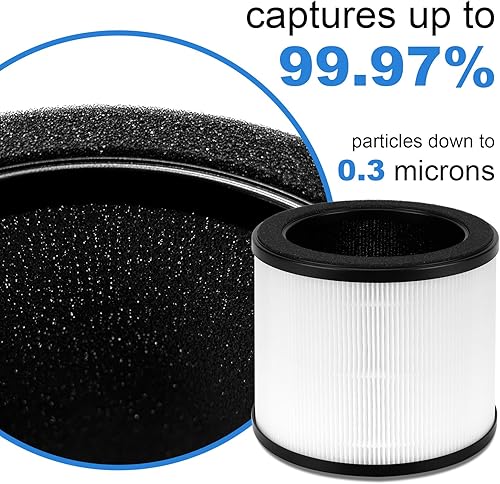 Miniatura 3 de Paquete de 2 filtros HAPF360 tipo J de repuesto compatibles con el purificador Holmes True HEPA de 360 HAP360W y Bionaire True HEPA 360 Air Puri-Fier