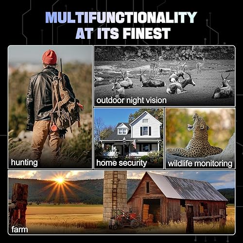 Miniatura 9 de QUTOGO Binoculares de visión nocturna 4K, gafas de visión nocturna para adultos, visión nocturna infrarroja digital que puede guardar fotos y videos