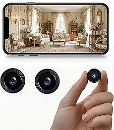 2026 Mejorada Cámara Oculta para Uso Doméstico, Mini Cámara de Seguridad WiFi, HD 1080P con Visión Nocturna Interior/Exterior para Bebés, Mascotas, Compatible con Teléfonos Inteligentes (2 pieza)