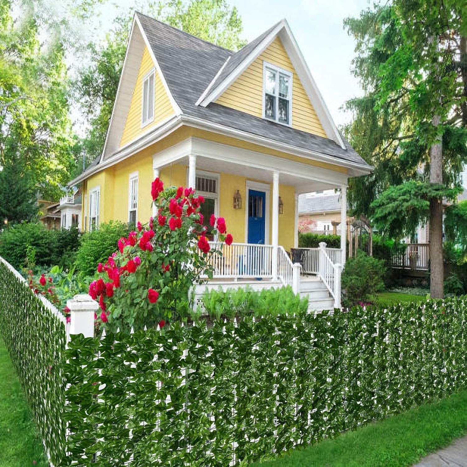 De Gardenia Artificial Faux Ivy Leaf Mat – 1m x 3m Dark Green Privacy Fence Panel for Wall Decor, Vertical Garden, Balcony & Backdrop Decoration for Home - Image 4 thumbnail