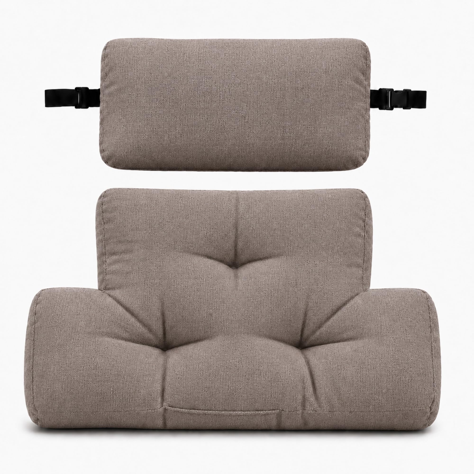 Photo 1 of Cuteripe Neck Pillow and Lumbar Support Cushion Set, Brown