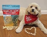 Vista 64 de Charlee Bear - Premios Original Crunch naturales para perro, hecho en los Estados Unidos, golosinas bajas en calorías para entrenar o premiar.