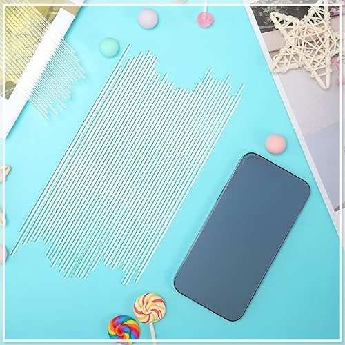 Miniatura 7 de Zopeal 200 palitos acrílicos para decoración de tartas, palitos de dulces para bodas, dulces, chocolate, galletas, postres, hechos a mano