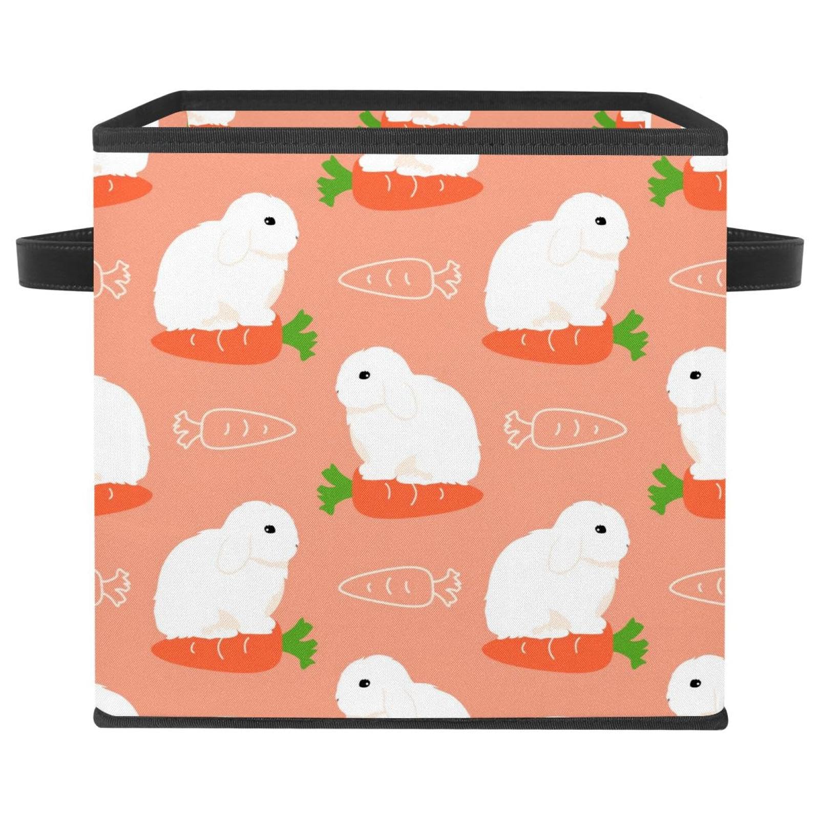 Panier de rangement en tissu lapin pour organiser la chambre d'enfant avec douceur