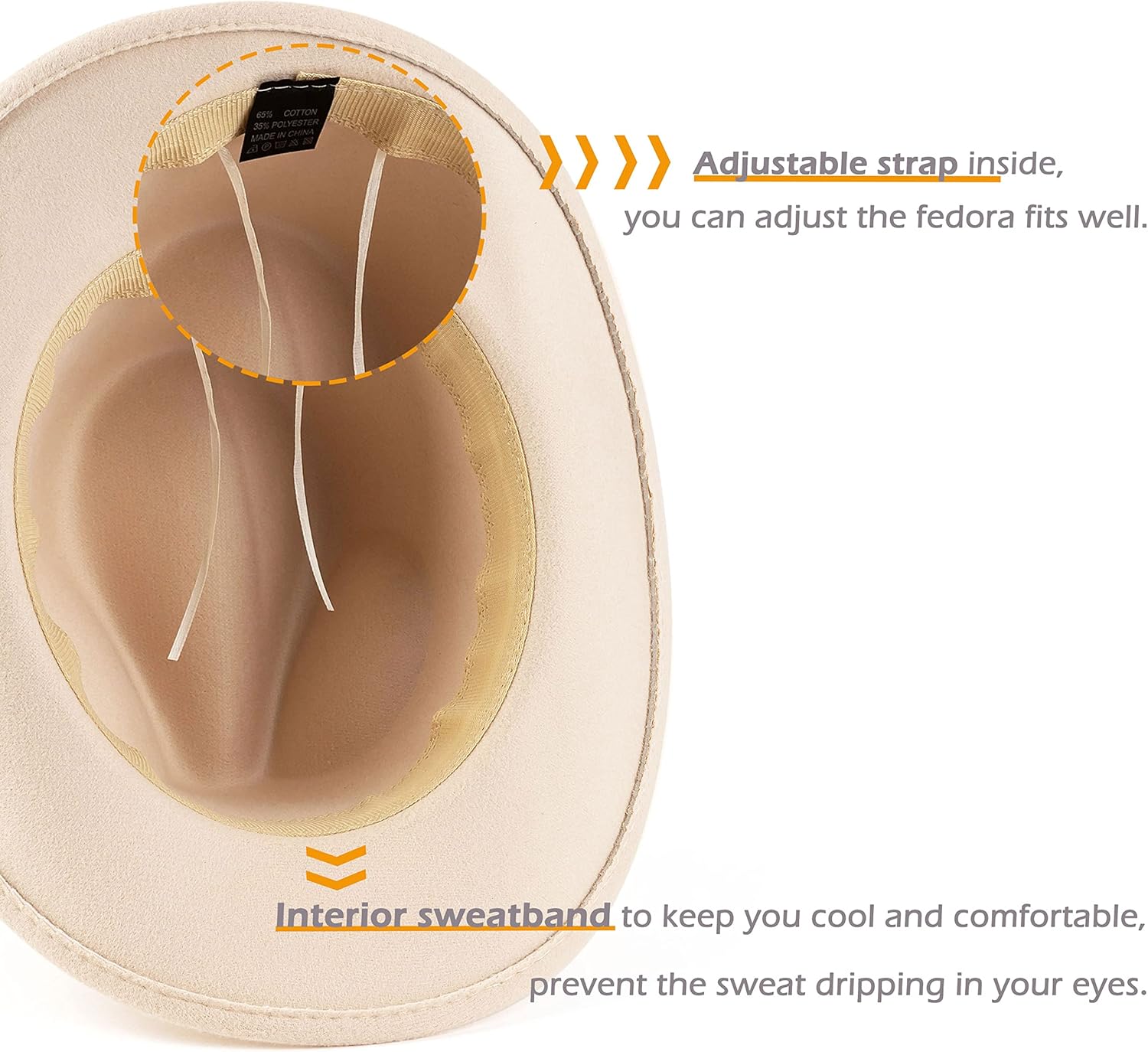 Western Cowboy Hats for Women Men Felt Wide Brim Panama Hat with Belt Buckle - Image 3