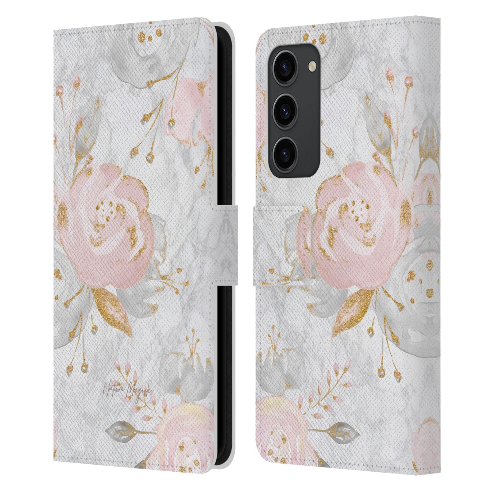 Funda de libro Galaxy S23+ 5G de m&aacute;rmol para oficina o caf&eacute; 7