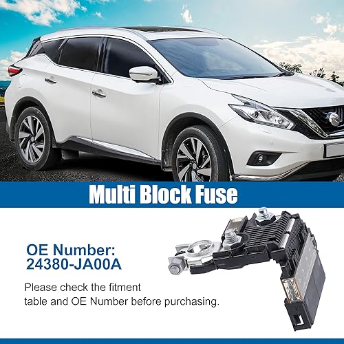 Miniatura 2 de X AUTOHAUX 24380-JA00A Multi Block Fusible para Nissan Maxima Murano 2009 2010 2011 2012 2013 2014 5 Circuito Automotriz Circuito Fusibles 24380JA00A