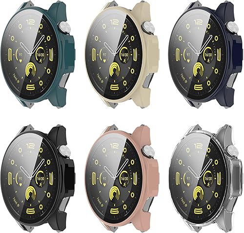 Protector de pantalla compatible con fundas HUAWEI Watch GT 4 (no para Watch GT 4 de 1.614 pulgadas), funda para reloj inteligente, funda protectora