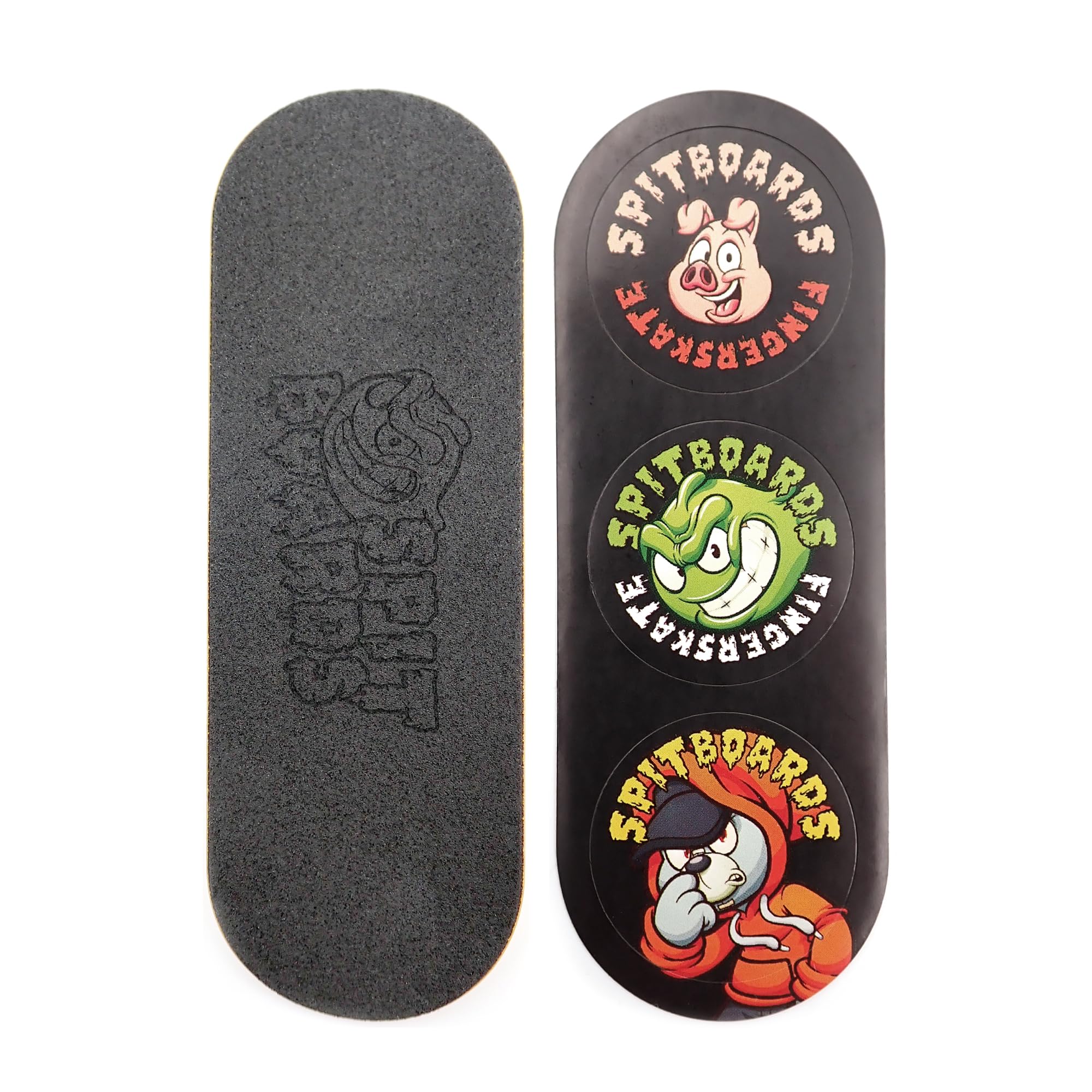 Planche à Doigts SPITBOARDS 34mm Complète - Bois 5 Couches, Trucks Pro, Roulements à Billes, Pré-assemblée
