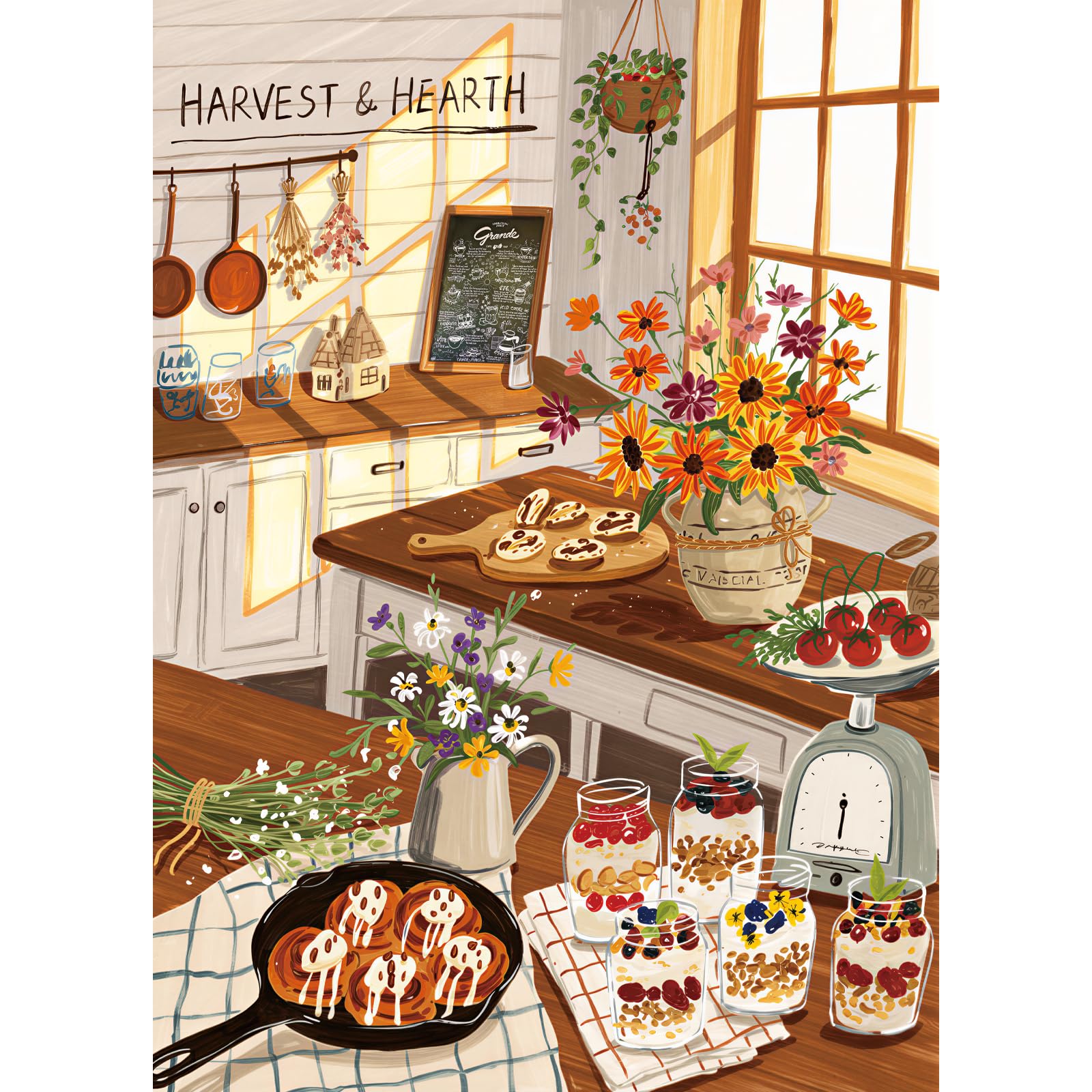 HUADADA 1000 Piece Jigsaw Puzzles for Adults-Sweet Kitchen — image 1