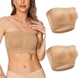 Generic Strapless Bras for Women 2pc No Underwire Push up Mesh Breathable Bralettes Sexy Soft Comfort Everyday Tube Top Bras