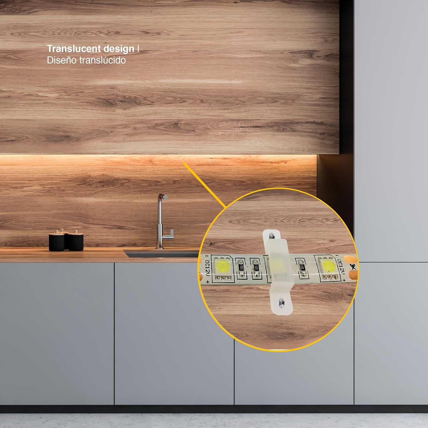 20 Pack LED Strip Light Mounting Brackets, 10mm Clips with Screws, Silicone LED Light Strip Holders for Indoor/Outdoor IP67 IP68 Waterproof LED Strips