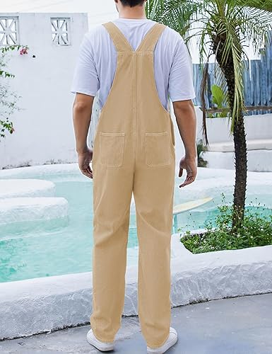 Miniatura 2 de Overoles para Hombre de Mezclilla de Moda, Mono de Trabajo Utilitario para Mujer, Peto con Bolsillos
