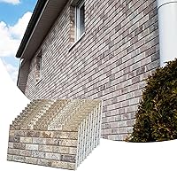 Vista 44 de Dundee Deco Paneles de pared 3D de ladrillo sintético, revestimiento, paneles de pared con aspecto de piedra roja y naranja, revestimiento de espuma