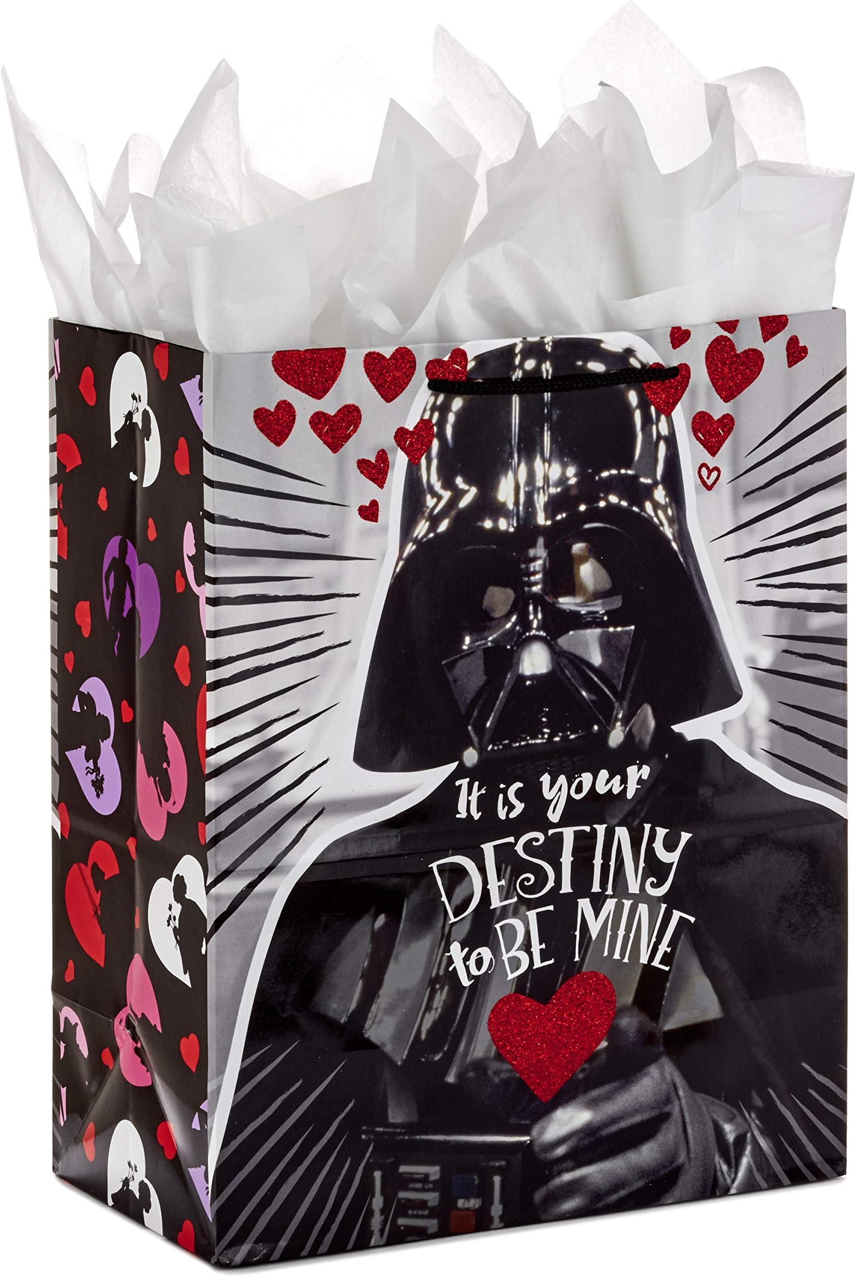 Hallmark Valentine's Day Gift Bag Set - Large Bag With Card & Tissue Paper (Blue Design)